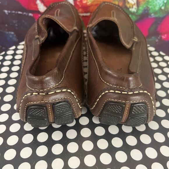 Clarks England Leather Driving Loafers Moccasin Mens 9.5 M Mansell Casual #87706